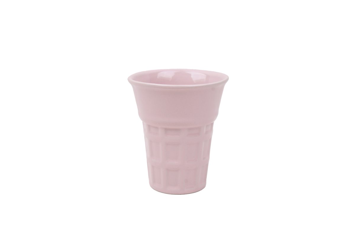 Coppa gelato in ceramica rosa