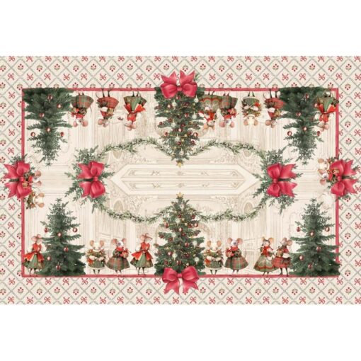 Tovaglia in cotone 150x220cm Favola di Natale