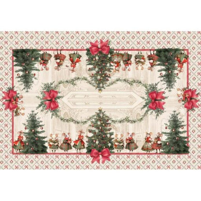 Tovaglia in cotone 150x220cm Favola di Natale