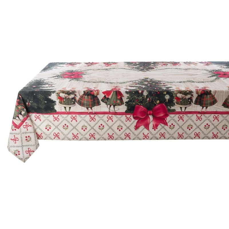 Tovaglia in cotone 150x220cm Favola di Natale