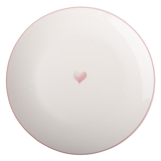 Piattino 20cm Cuoricino Rosa