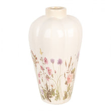 Vaso in ceramica con decorazione a fiori