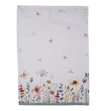 Canovaccio 50x70cm Fiori con bordo verde tiffany