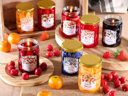 Candela profumata in gel effetto barattolo di marmellata