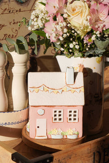 Casetta decorativa rosa portatealight