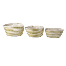 set di tre cestini