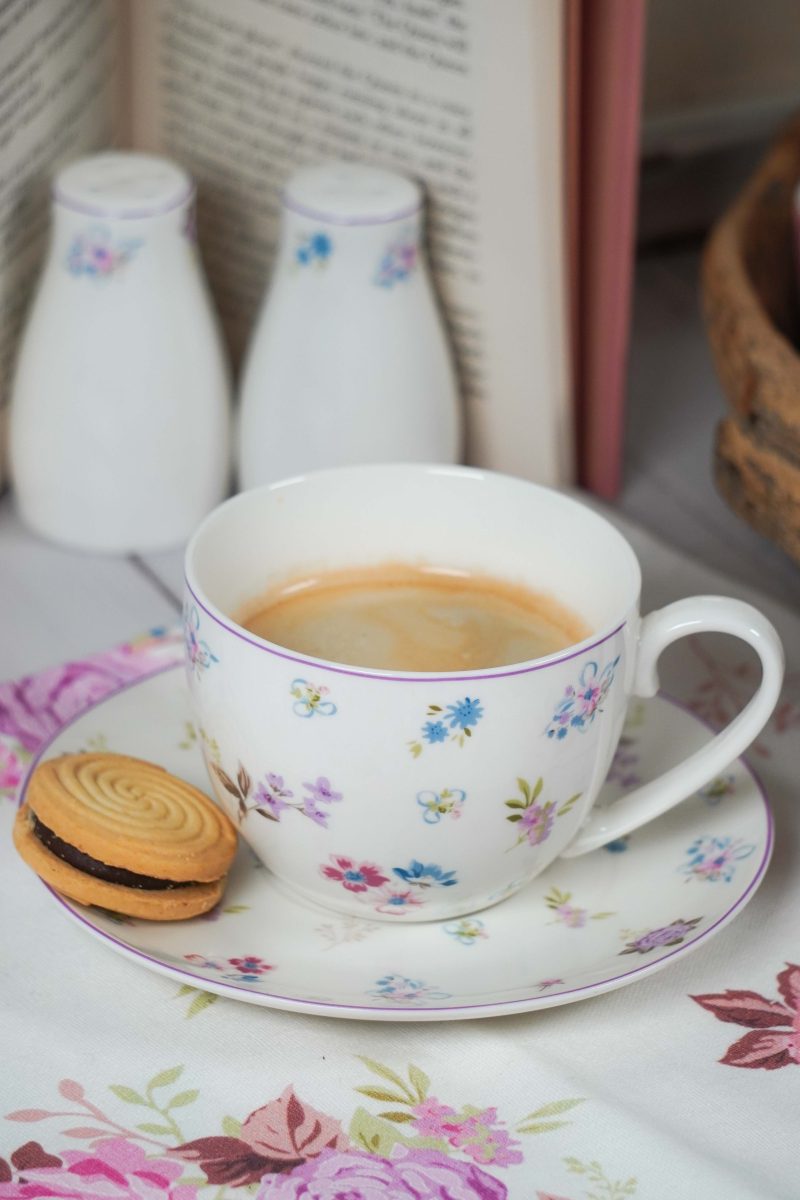 Tazza con piattino Flora