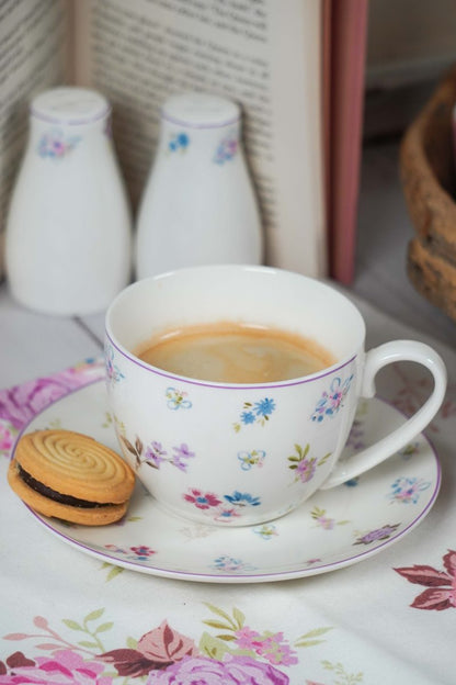 Tazza con piattino Flora