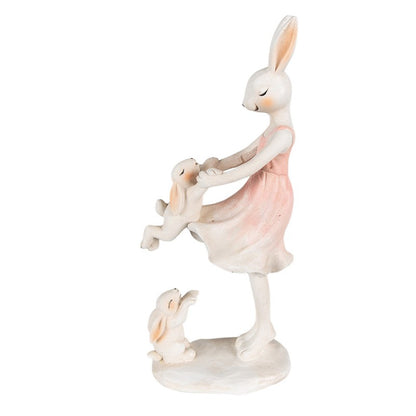 Statua Mamma coniglio e Coniglietti