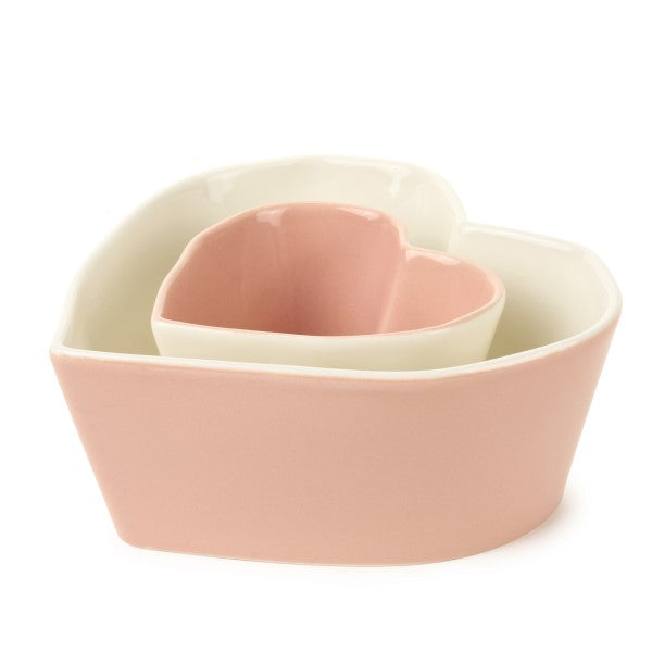 Set 2 ciotole cuore - La Vie en Rose - Nuvole di Stoffa