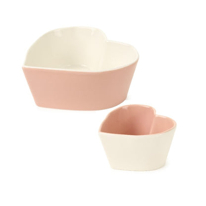 Set 2 ciotole cuore - La Vie en Rose - Nuvole di Stoffa