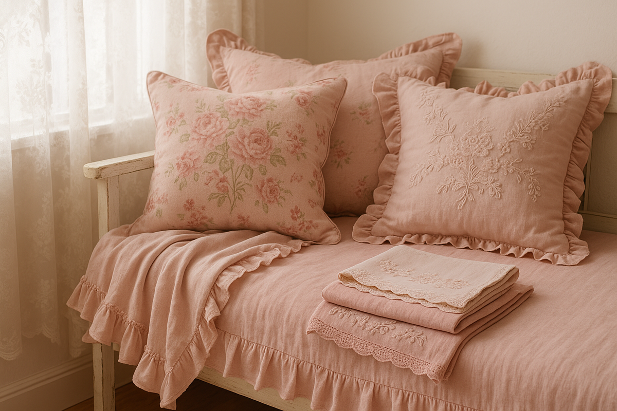 tessile casa stile romantico - rosa