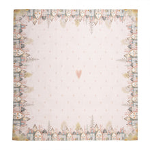 Tovaglia 100x100cm Casette e Cuoricino Rosa